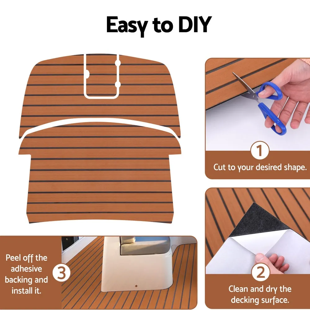 Eva Foam Boat Flooring Mat Decking Sheet 240X90X0.6Cm Dark Brown