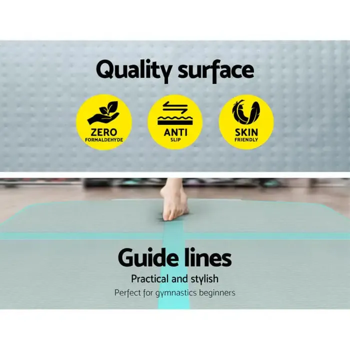 Everfit Inflatable and Anti Slip Air Track Mat with Pump