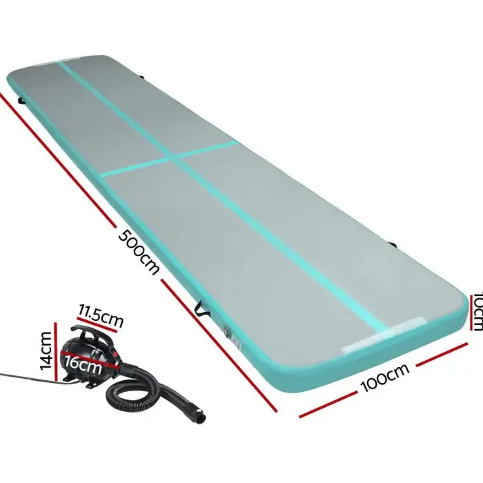 Everfit Inflatable and Anti Slip Air Track Mat with Pump
