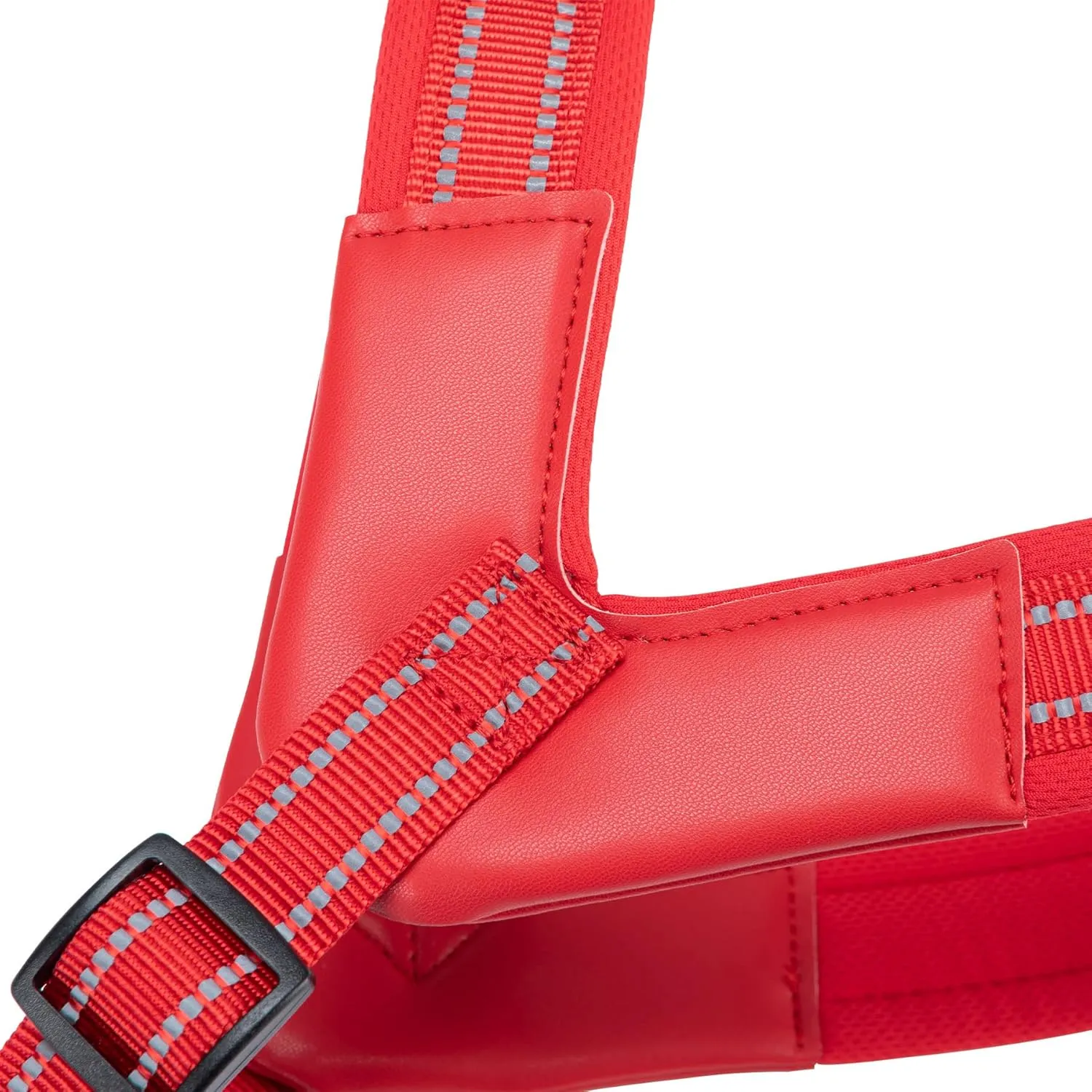 EXCELLENT ELITE SPANKER No Pull Dog Harness Step-in Adjustable Reflective Vest Soft Padded Easy Pet Chest Strap with Leash Clips for Small Medium Large Dogs Walking Training(Red-M)