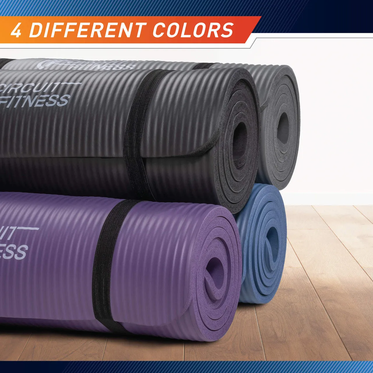 Exercise Mat 1/2" (12mm) thickness in multiple colors | MAT-12 Circuit Fitness