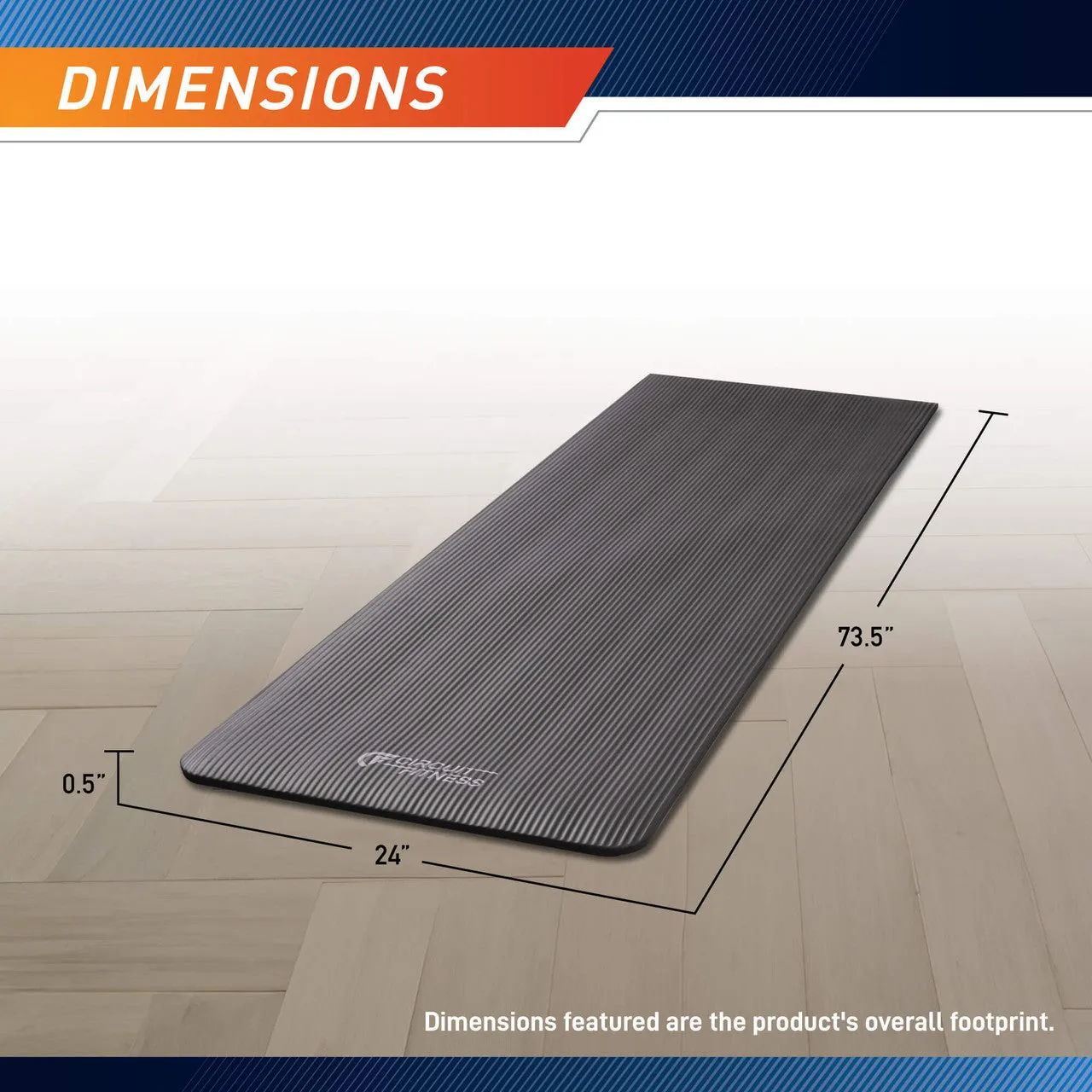 Exercise Mat 1/2" (12mm) thickness in multiple colors | MAT-12 Circuit Fitness