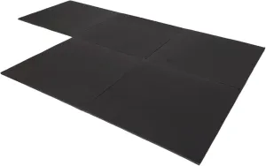 Exercise Puzzle Mat, Extra Thick 1.57-inch, 40"W x 40"L, 54 sq ft, EVA Foam Interlocking Floor Mat, Non-Slip texture, Shock Absorbing, Home Gym, MMA Martial Arts, Protective Flooring, Mats Black/Grey