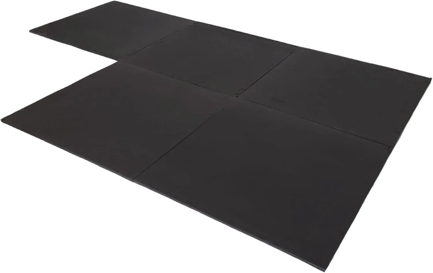 Exercise Puzzle Mat, Extra Thick 1.57-inch, 40"W x 40"L, 54 sq ft, EVA Foam Interlocking Floor Mat, Non-Slip texture, Shock Absorbing, Home Gym, MMA Martial Arts, Protective Flooring, Mats Black/Grey