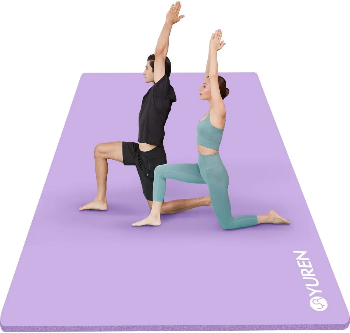 Extra Large Yoga Mat Thick 1 inch 6'x4' Wide Exercise Mats for Home Workout, Yoga, Pilates, Fitness, High-density NBR Foam Workout Mat, with Carrying Yoga Bag
