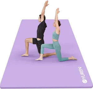 Extra Large Yoga Mat Thick 1 inch 6'x4' Wide Exercise Mats for Home Workout, Yoga, Pilates, Fitness, High-density NBR Foam Workout Mat, with Carrying Yoga Bag