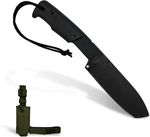 Extrema Ratio - Selvans (Green) Fixed Blade Knife, Böhler N690 Steel Blade Hardened to 58 HRC, Burnished Finish, Full-Tang Design, Ergonomic Forprene Handle, Precision Handcrafted in Italy, Heavy-Duty Outdoor Knife