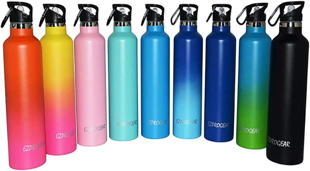 Ezprogear Stainless Steel Water Bottle Double Wall Vacuum Insulated (34 oz, Pink)