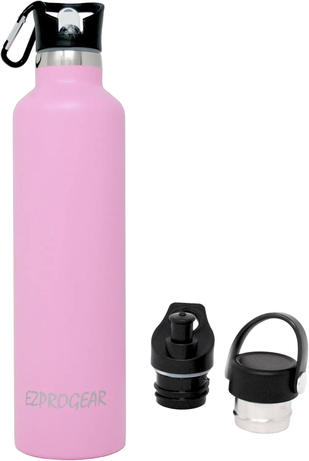 Ezprogear Stainless Steel Water Bottle Double Wall Vacuum Insulated (34 oz, Pink)