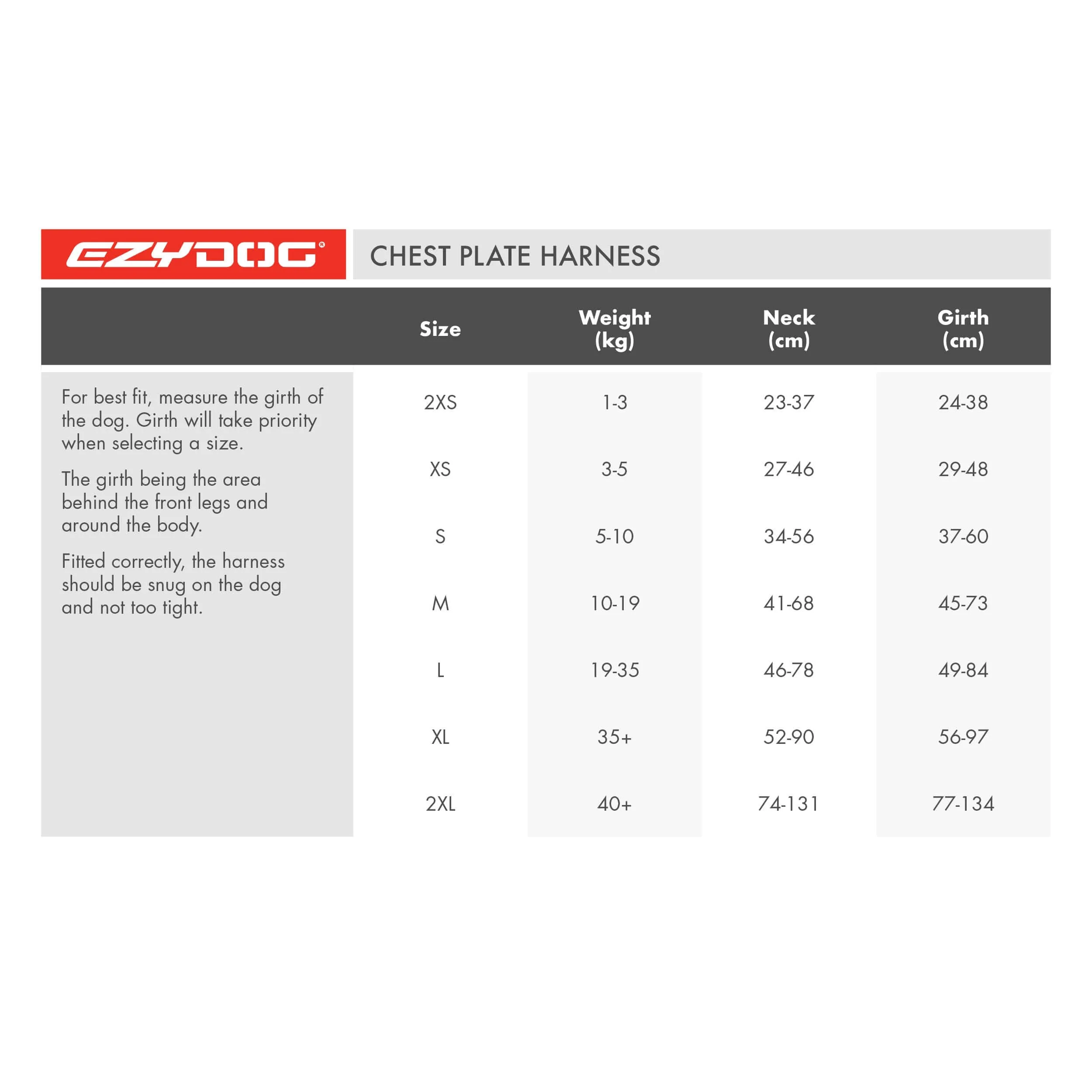 EZYDOG Harness ChestPlate Denim