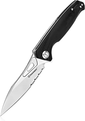 Falcon Pocket Knife with BOHLER K110 Steel Folding Knife with G10 Handle (Black Stonewash)