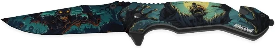 Fantasy Knives, Funky Knife, Digital Printing On Blade, Fun Pocket Knife