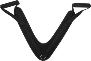 FAVOMOTO Back Crunch Strap - Ab Crunch Harness with Padding and 2 Handles Exercise Cable Machine Attachment Rope Abdominal Crunch Strap Triangle Chest Pull for Home Gym Equipment