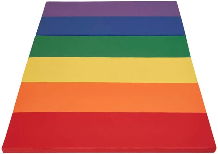 FDP SoftScape 4ft x 6ft Runway Tumbling Mat - Soft, Sturdy Foam, 3-Fold Exercise Mat