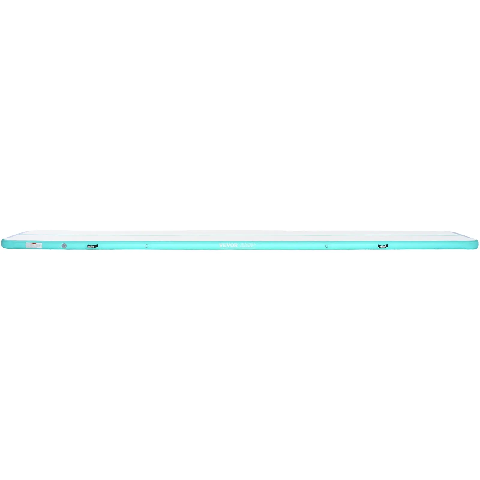 (FINAL PRICES ARE LOWER ON OUR SITE!) VEVOR Gymnastics Air Mat, 4 inch Thickness Inflatable Gymnastics Tumbling Mat, Tumble Track with Electric Pump, Training Mats for Home Use/Gym/Yoga/Cheerleading/Beach/Park/Water, 20 ft, Mint Green