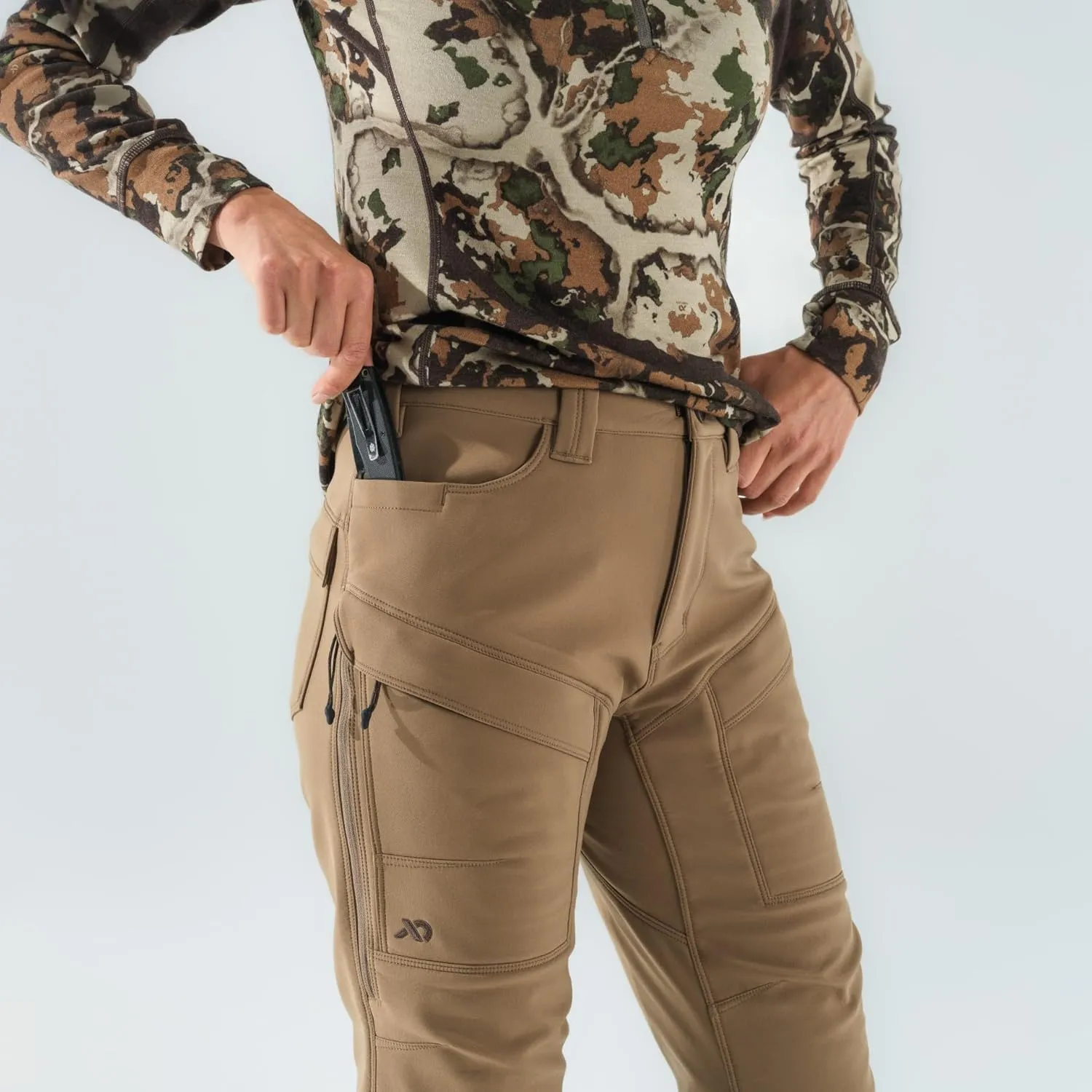 First Lite Women's 308 Pant - Stretch Camo Hunting Pants with Hip Vents