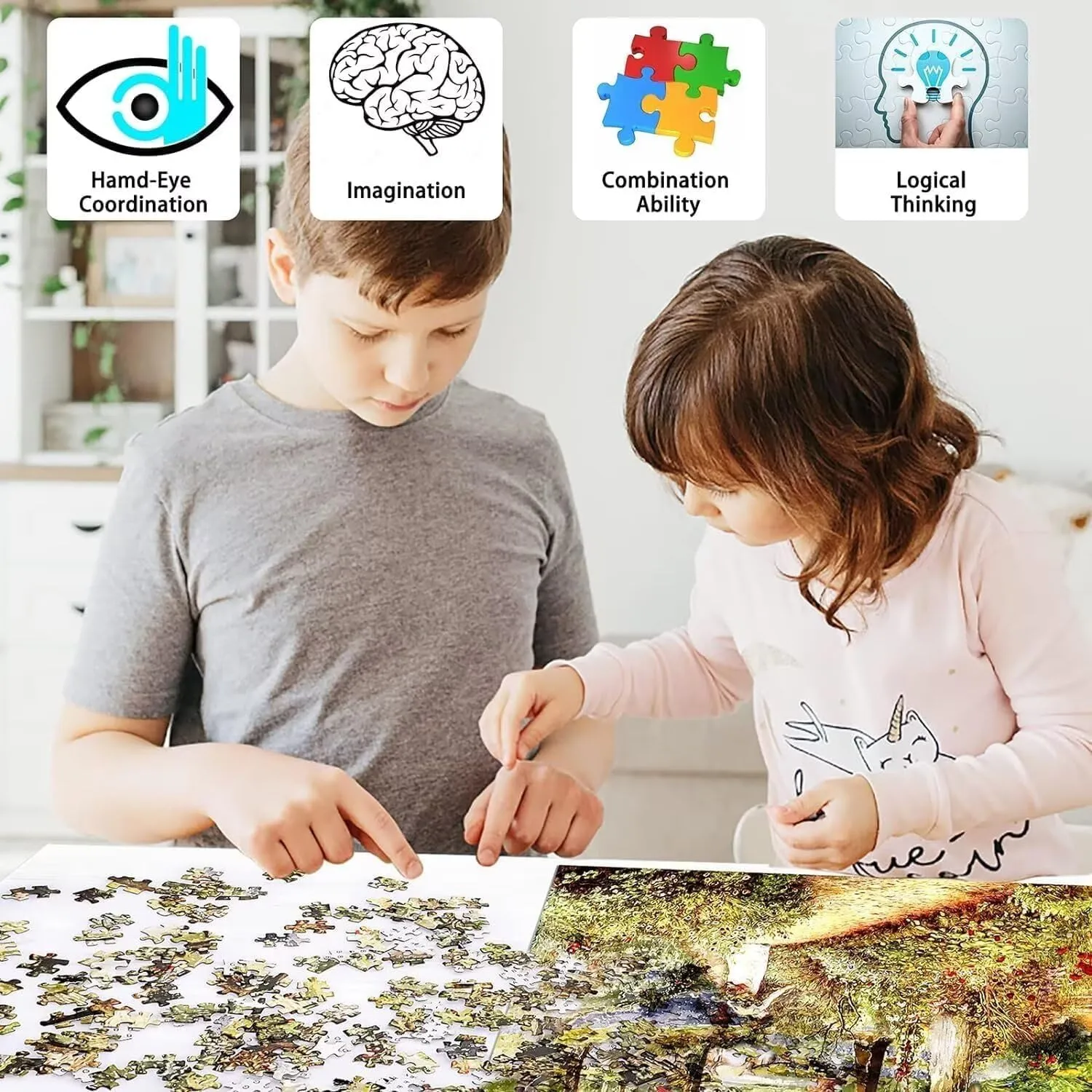 Fish Struggles for Survival 1500 Pieces Wooden Jigsaw Puzzles for Adults Children Educational Intellectual Puzzle Toys Home Decoration Art DIY Toy Gift