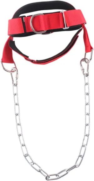 Fitness Neck Harness for Weight Training Wide Padded Strap Adjustable