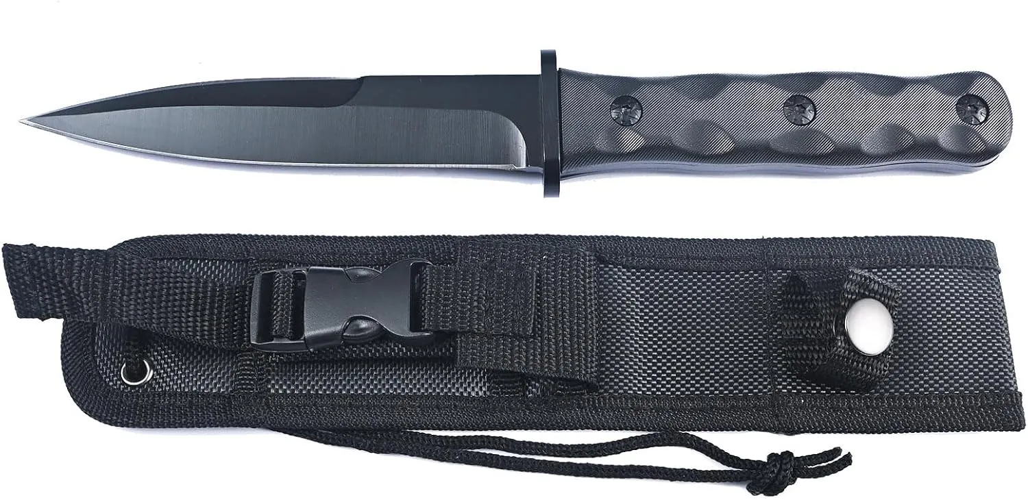 Fixed Blade Knife Hunting Camping Hunting Gear Tool, Survival Kit Fishing Knife Men Stuff Lightweight Handle w/Sheath