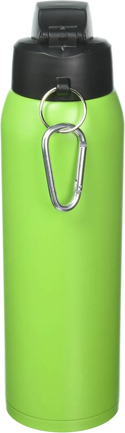 Fliptop Aquatix Double Wall Insulated Ultimate Sport Bottle 32 ounce Lime Green Stainless Steel