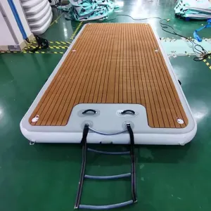 Floating Fishing Platform, Yoga Mat on Water, Floating Fishing Platform for Yacht Floating, Inflatable Floating Platform,3 * 3m/9.8 * 9.8ft