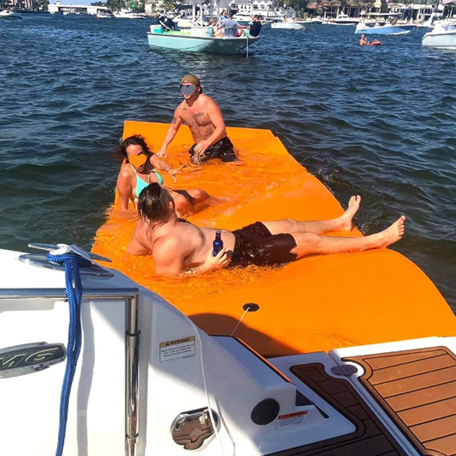 Floating Water Mat,Lily Pad Floating Mat, Tear-Resistant 3-Layer XPE Foam Water Mat, Recreation for Lake Pool River Ocean Boat Outdoor Water Activities