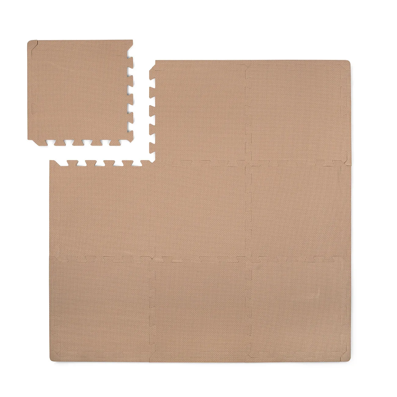 Foam play mat square - Light brown