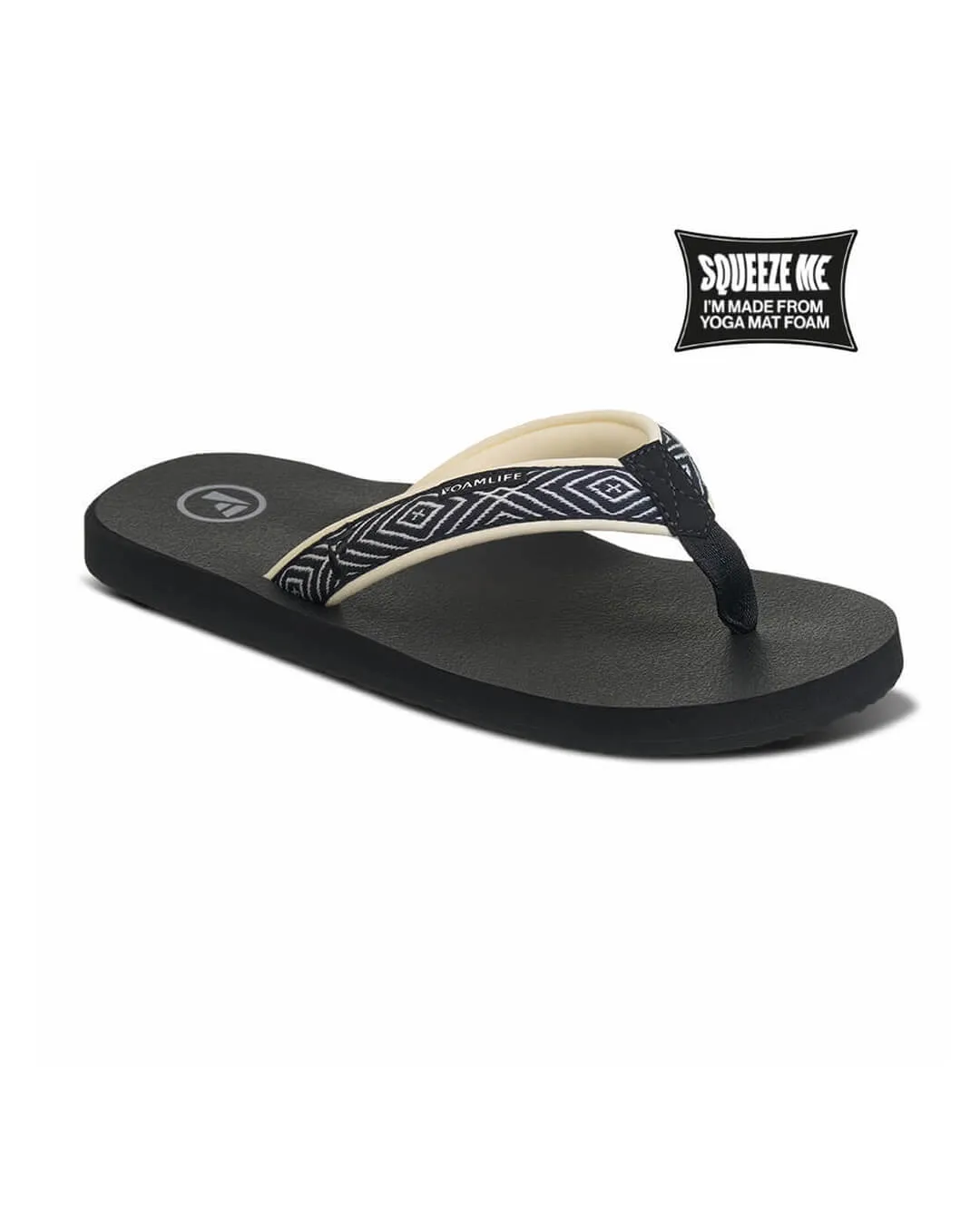Foamlife Black Yogi Women Flip Flops