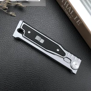 Folding Pocket Knife Kit, Tactical Locking Pocket Knife, 3.15"" D2 Steel Blade, T6 Aluminium Inlay G10 Handle, Camping Folding Knife for Men Woman