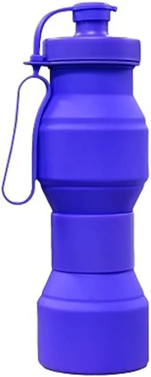 Food Grade 800ML Silicone Collapsible Water Bottles Travel Folding Cars Portable Kettle My Foldable Drink Bottle FDA Free (Color : 04)