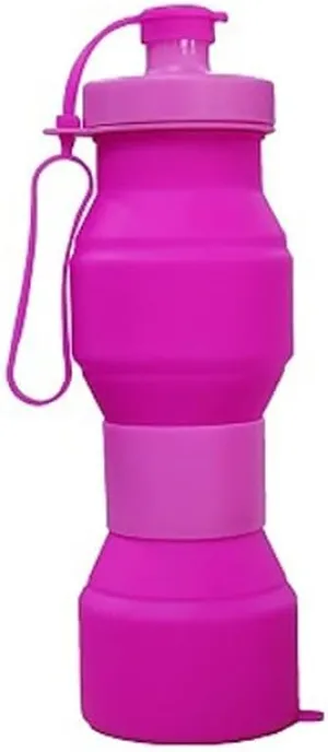 Food Grade 800ML Silicone Collapsible Water Bottles Travel Folding Cars Portable Kettle My Foldable Drink Bottle FDA Free (Color : 06)