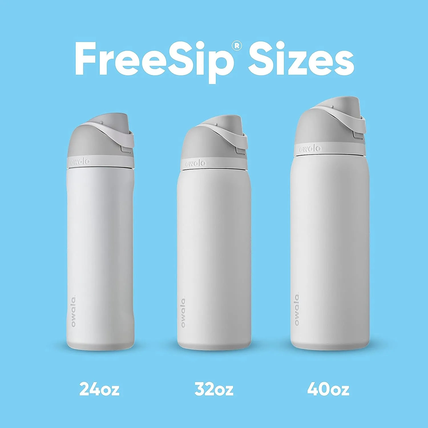 FreeSip Insulated Stainless Steel Water Bottle with Straw for Sports and Travel, BPA-Free, 24-oz, Blue/Teal (Denim)