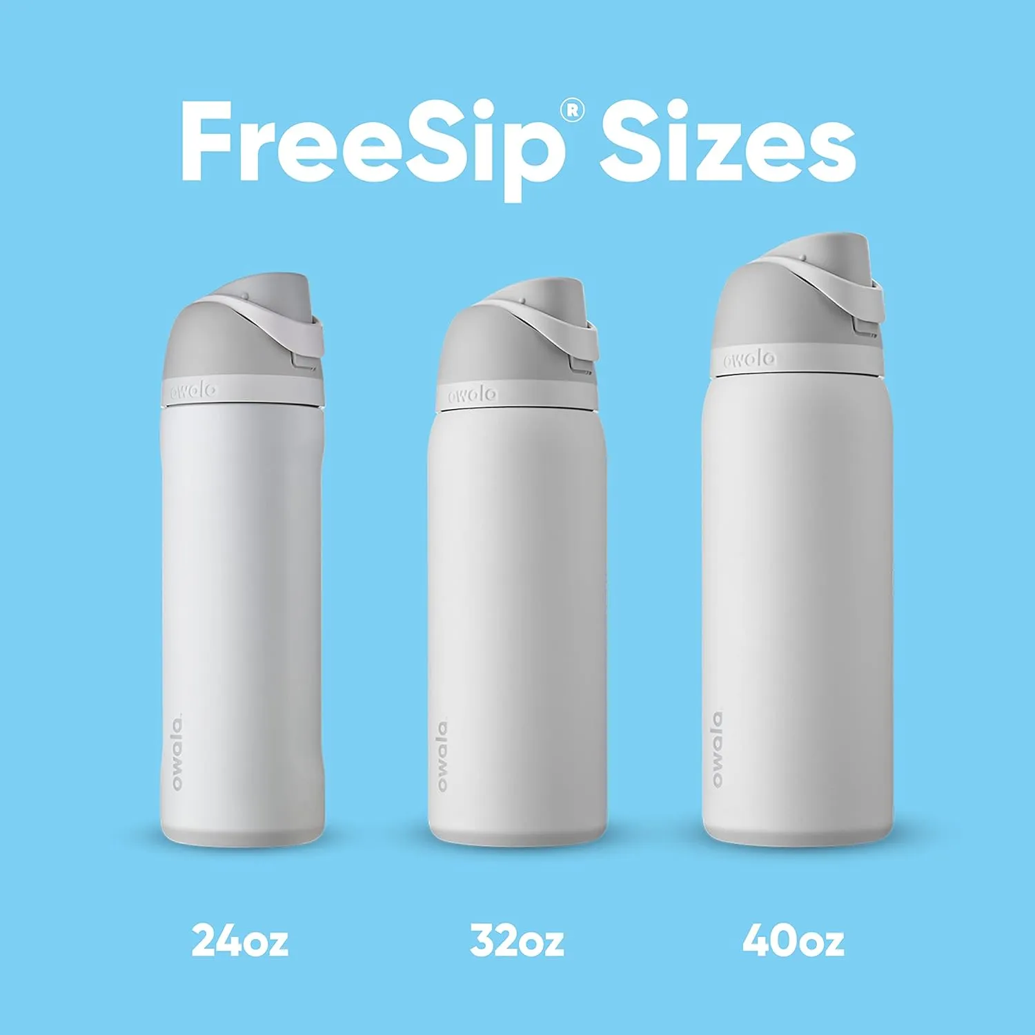 FreeSip Insulated Stainless Steel Water Bottle with Straw for Sports, Travel, and School BPA-Free Sports Water Bottle, 24 oz, Shy Marshmallow