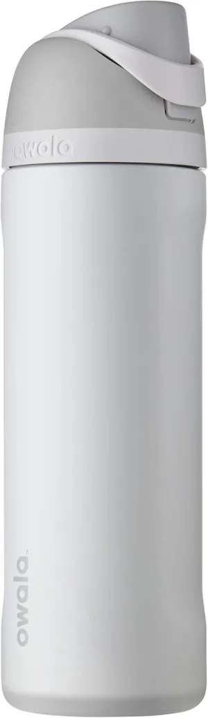 FreeSip Insulated Stainless Steel Water Bottle with Straw for Sports, Travel, and School BPA-Free Sports Water Bottle, 24 oz, Shy Marshmallow