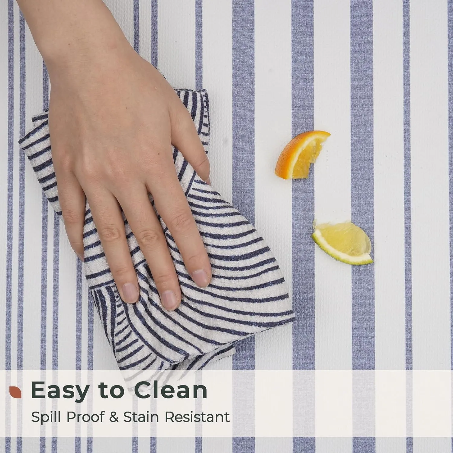FRESHMINT Farmhouse Stripe Anti-Fatigue Kitchen Mat Set of 2, Cushioned Foam Kitchen Mats for Floor, Waterproof Non Slip Comfort Mat, Modern Kitchen Rug for Kitchen Decor, Sink, Laundry, Office