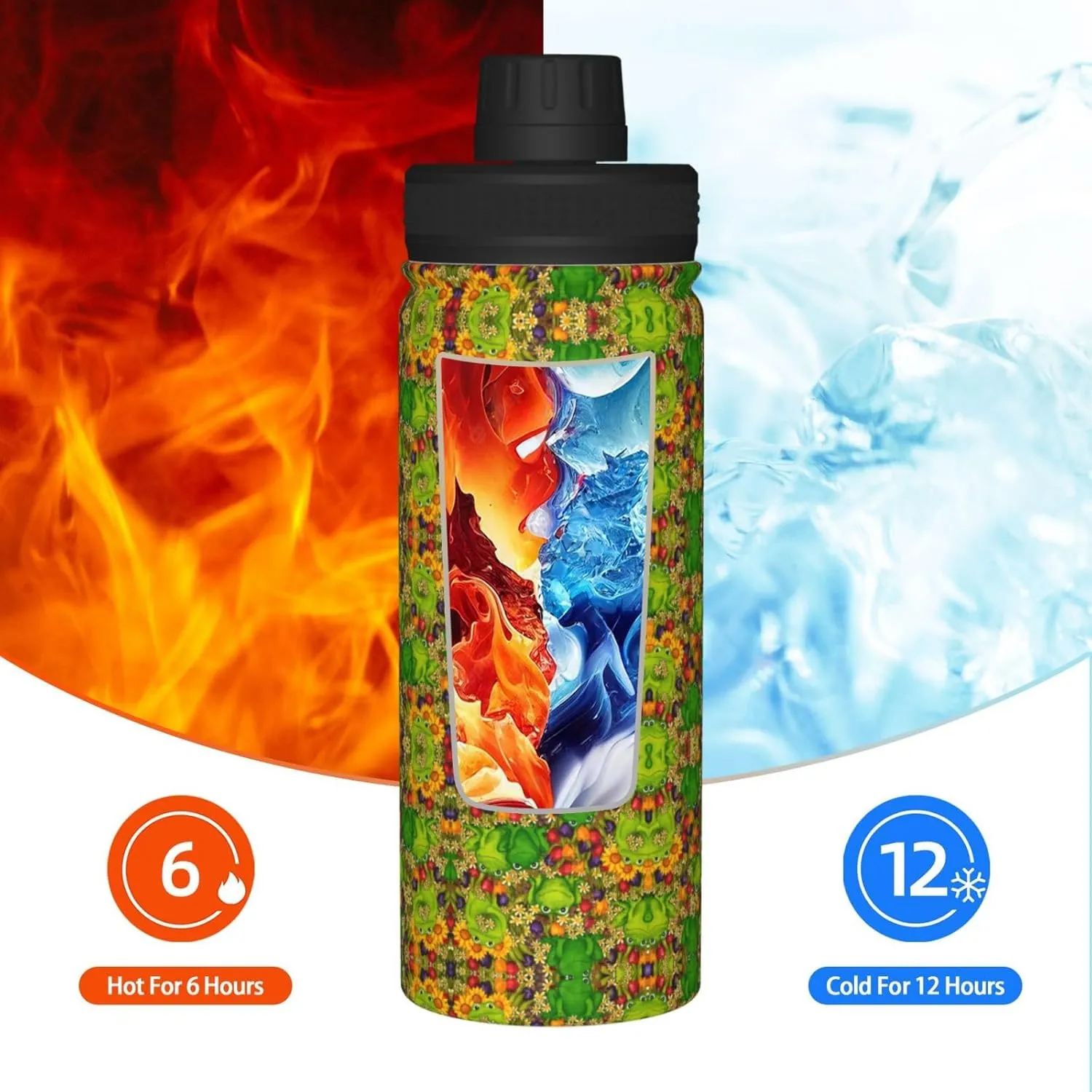Frog 18oz Sports Insulated Bottle For Outdoor Activities,Your Ideal Companion Staying Hydrated