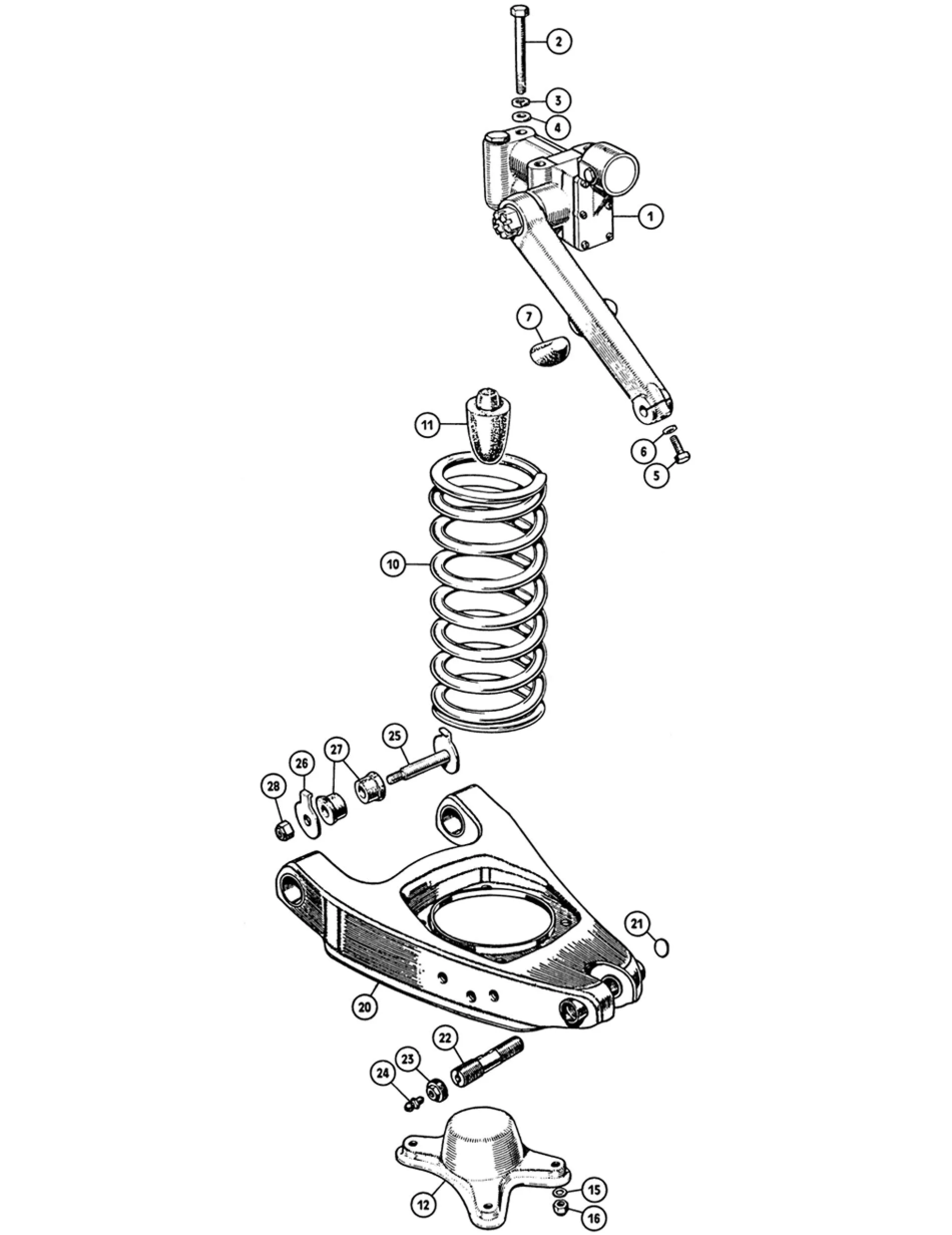 FULCRUM PIN, FRONT SUSPENSION, LOWER/INNER