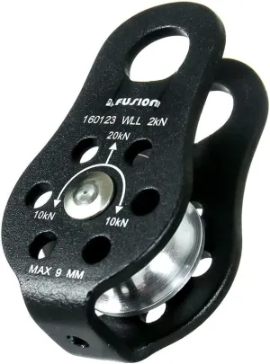 Fusion Climb Nuro Pulley Fixed Aluminum Side Plate 20kN for Towing, Heavy Duty, Offroad Recovery Emergency Kit, Climbing, Zipline, Outdoor Activity