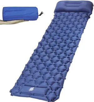 GaRcan Inflatable Sleeping Mattress Camping Mattress Self-Inflating, Portable Sleeping Pad, Waterproof and Moisture-Proof Roll Mats, Self-Inflating Camping Mat with Built-in Inflatable Pillo