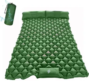 GaRcan Inflatable Sleeping Mattress Double Camping Mat Self Inflating, Inflatable Sleeping Mat Ultralight Sleeping Pad, Inflatable Sleeping Mat with Pillow, Waterproof and Moisture-Proof