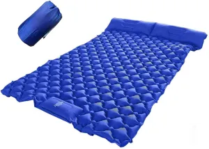 GaRcan Inflatable Sleeping Mattress Inflatable Sleeping Mat Lightweight Folding Camping, Inflatable Sleeping Mat for Outdoor, with 2 Self-Inflating Pillows, Durable to Use, for Backpackin