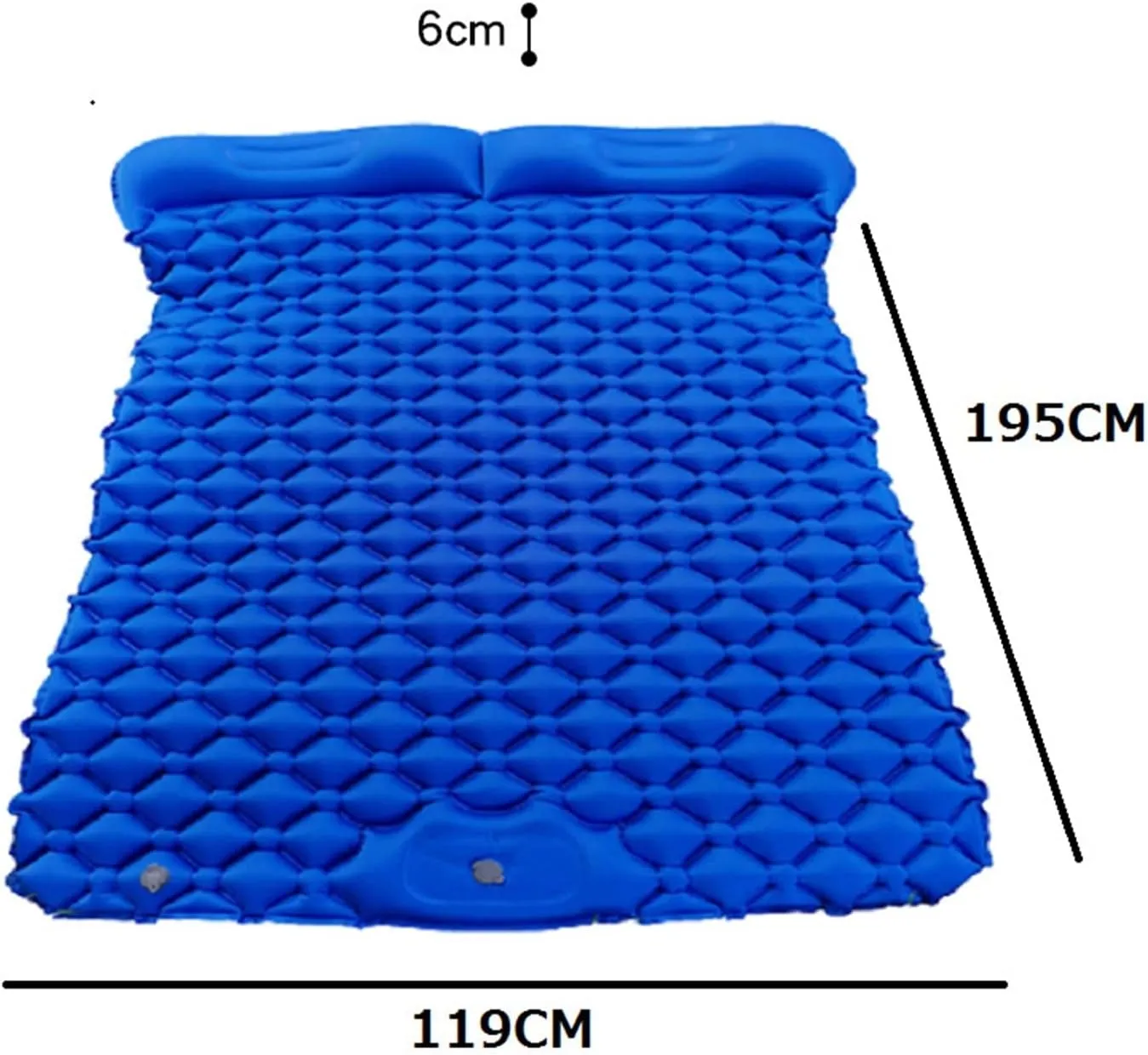 GaRcan Ultralight Outdoor Camping Mat with Built-in Pump Fast Inflatable Mattress 1-2 People Sleeping Mat Air Cushion (Blue 195 X119 X6CM)
