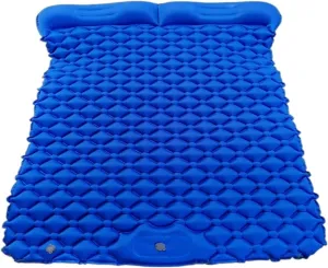 GaRcan Ultralight Outdoor Camping Mat with Built-in Pump Fast Inflatable Mattress 1-2 People Sleeping Mat Air Cushion (Blue 195 X119 X6CM)