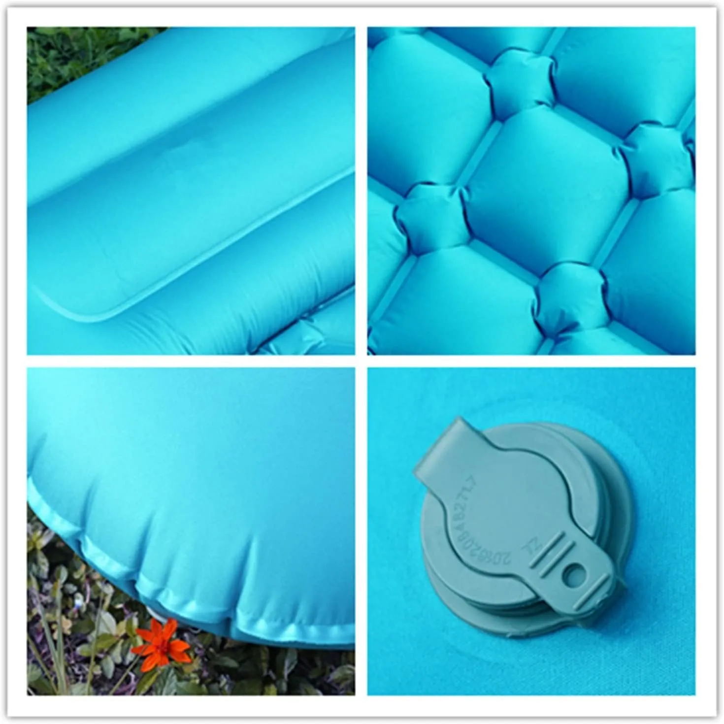 GaRcan Ultralight Outdoor Camping Mat with Built-in Pump Fast Inflatable Mattress 1-2 People Sleeping Mat Air Cushion (Blue 195 X119 X6CM)