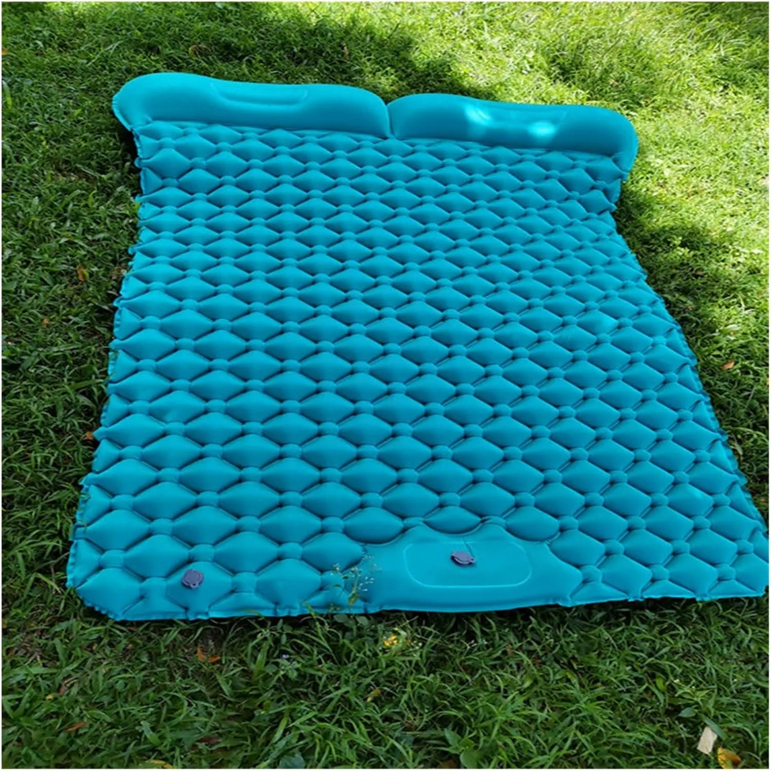 GaRcan Ultralight Outdoor Camping Mat with Built-in Pump Fast Inflatable Mattress 1-2 People Sleeping Mat Air Cushion (Blue 195 X119 X6CM)