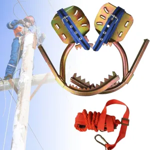 Gear Tree Climbing Spike Set, Tree Climbing Tool with Safe Belt, Stainless Steel Outdoor Sports Supplies for Hunting Observation, Picking Fruit,300model