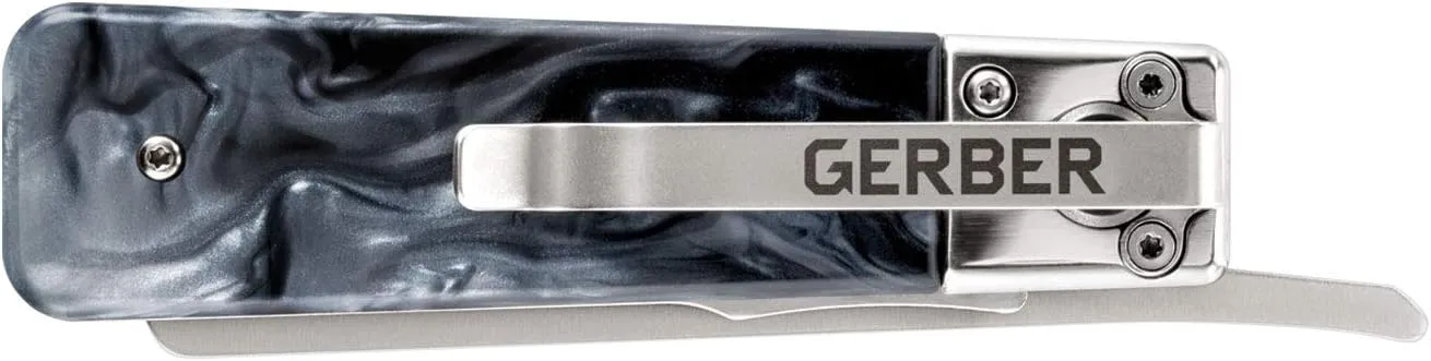 Gerber Gear Jukebox, EDC Folding Pocket Knife with Straight Edge Flipper Blade for Everyday Carry, Gifts for Men, Marble