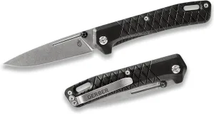 Gerber Gear Zilch Folding Pocket Knife, 3.1 Inch Plain Edge Blade, Black