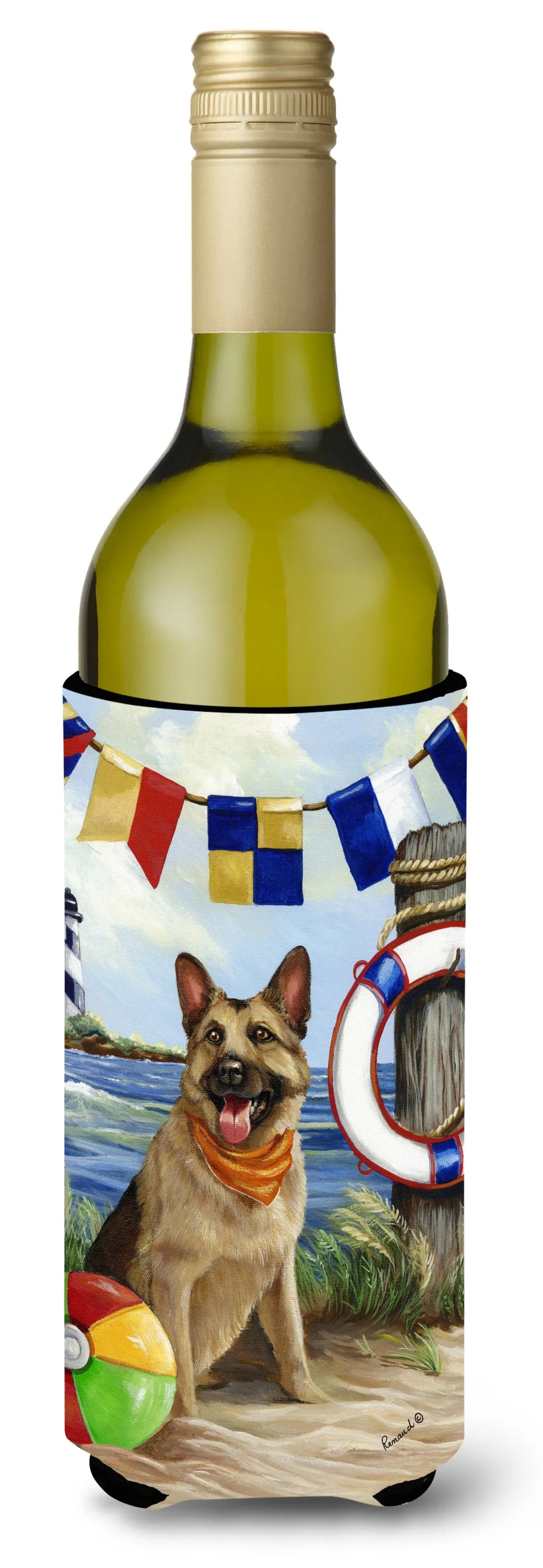 German Shepherd Life Saver Wine Bottle Hugger PPP3099LITERK