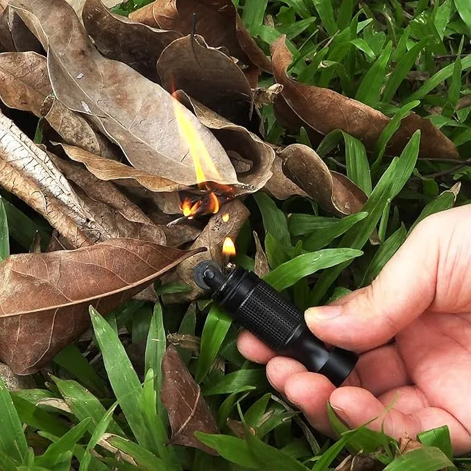 Gift for Men, Women, AbeuRox All In One Gadgets Multitool Tactical Survival Gear with Lighter(No Fuel Include), Fishing Tool, Glass Breaker, Whistle, Blade, Great EDC Kit, Camping Tool